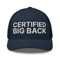 Certified Big Back Embroidered Mesh Trucker Hat - Navy