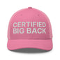 Certified Big Back Embroidered Mesh Trucker Hat - Pink