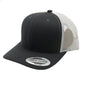 GNV-6606T - Premium Trucker Mesh Cap - Charcoal White / ONE SIZE - CAPS