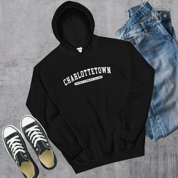 Charlottetown PEI College Hoodie - Black / S