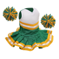 Cheerleader Outfit - Green and White body with Gold trim #90012GG - Embroider Buddy®