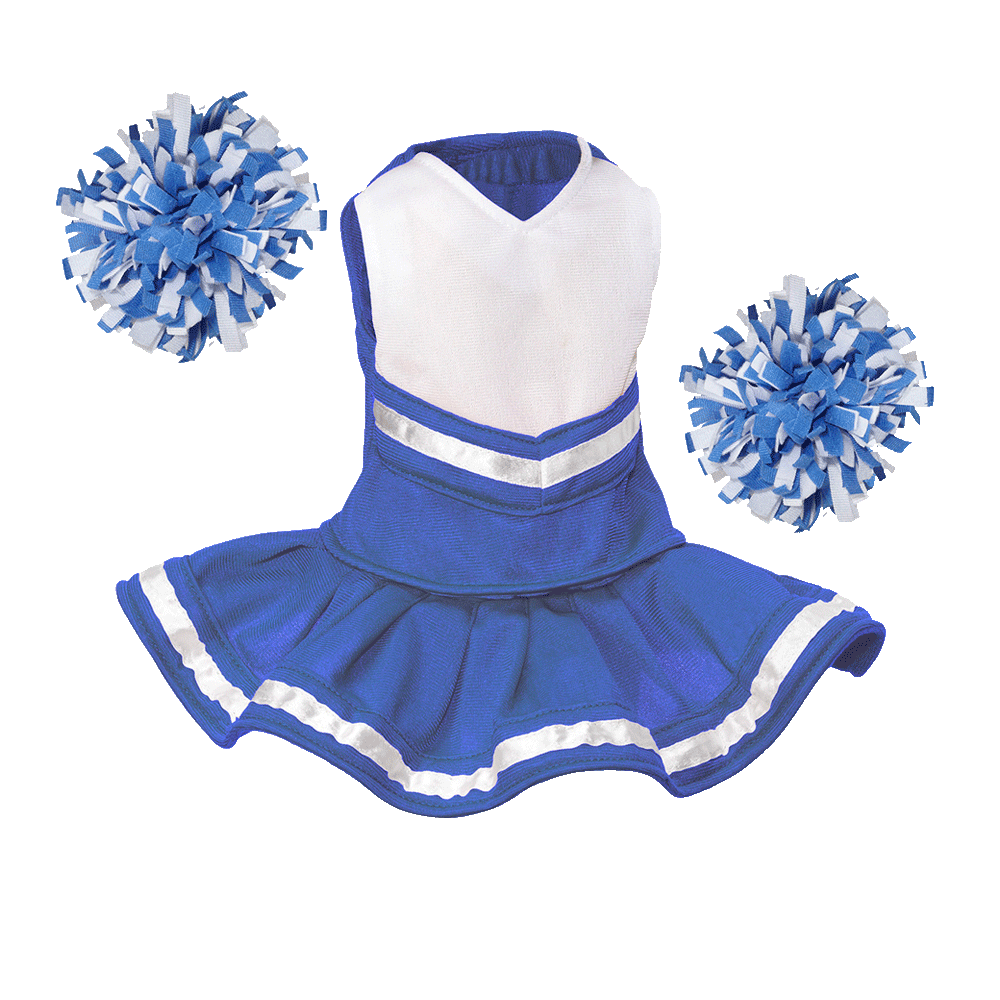 Cheerleader Outfit - White body with Duke Royal Blue trim #90009R - Embroider Buddy®