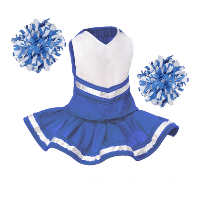 Cheerleader Outfit - White body with Duke Royal Blue trim #90009R - Embroider Buddy®