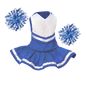 Cheerleader Outfit - White body with Duke Royal Blue trim #90009R - Embroider Buddy®