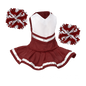 Cheerleader Outfit - White body with Maroon trim #90009M - Embroider Buddy®