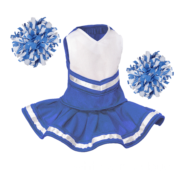 Cheerleader Outfit - White body with Duke Royal Blue trim #90009R - Embroider Buddy®