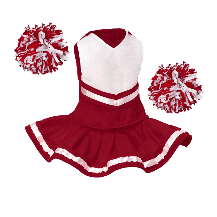 Cheerleader Outfit - White body with Red trim #90009RED - Embroider Buddy®