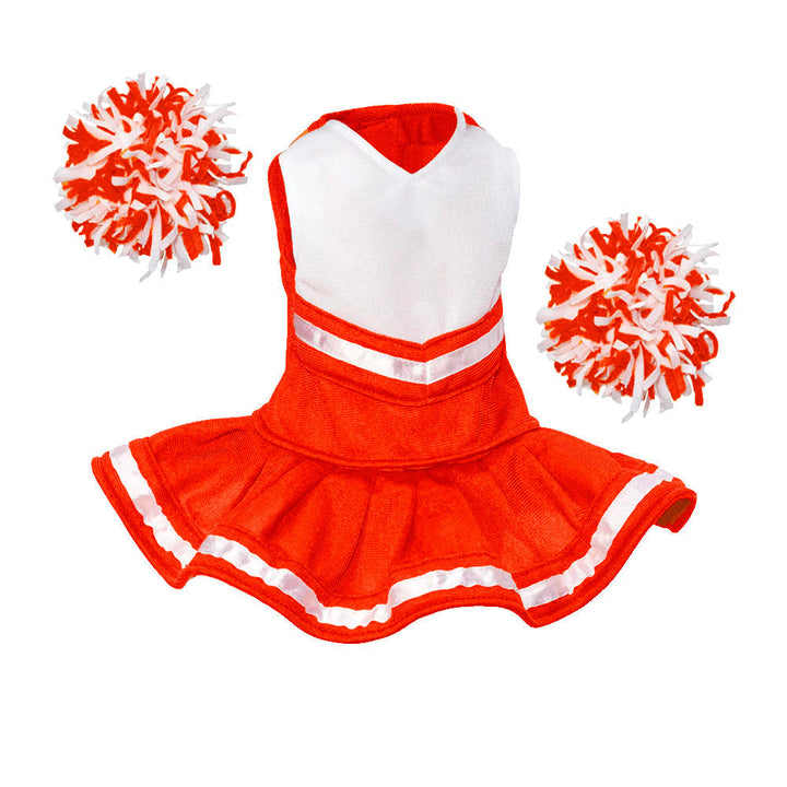 Cheerleader Outfit - White body with Scarlett Red trim #90009SR - Embroider Buddy®