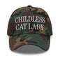 Childless Cat Lady Dad Hat - Green Camo - Headwear