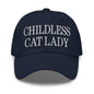 Childless Cat Lady Dad Hat - Navy - Headwear