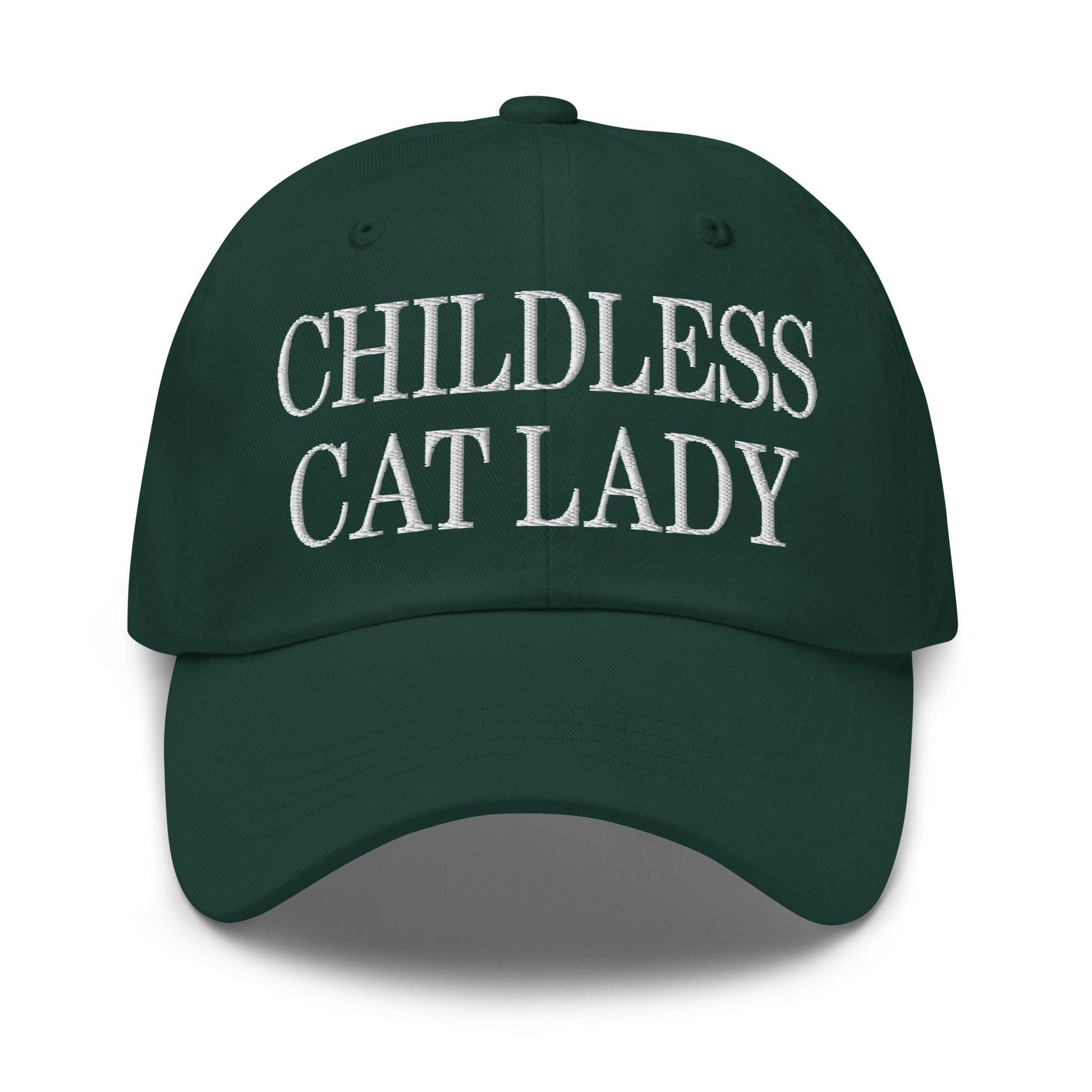 Childless Cat Lady Dad Hat - Spruce - Headwear