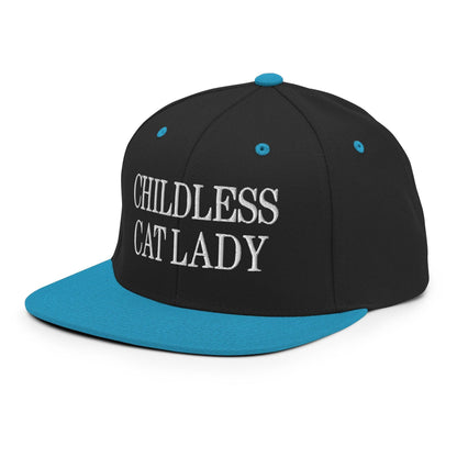 Childless Cat Lady Flat Bill Brim Snapback Hat - Headwear