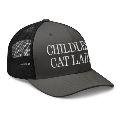 Childless Cat Lady Retro Trucker Hat - Headwear
