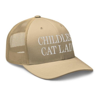 Childless Cat Lady Retro Trucker Hat - Headwear