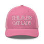 Childless Cat Lady Retro Trucker Hat - Pink - Headwear