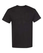 Black short-sleeved cotton polyester blend Classic Pocket T-Shirt for custom apparel