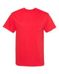 Red short-sleeved cotton polyester blend Classic Pocket T-Shirt for custom apparel