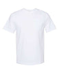 Plain white cotton polyester blend Classic Pocket T-Shirt for custom apparel or casual wear