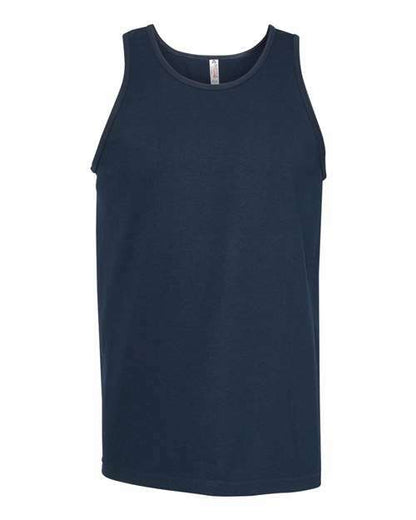 Navy blue cotton polyester blend Classic Tank Top for casual wear