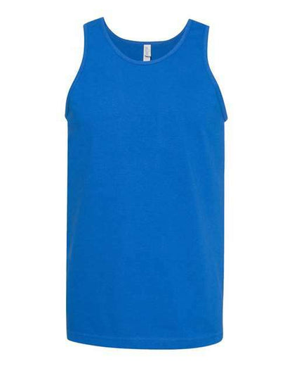 Blue Classic Tank Top made from soft cotton polyester blend fabric for comfortable wear