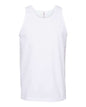 White Classic Tank Top made from durable Cotton Polyester Blend for everyday wear