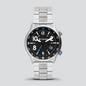 Columbia Timing Outbacker 3-Hand Date Watch - Black Dial Stainless Steel Bracelet