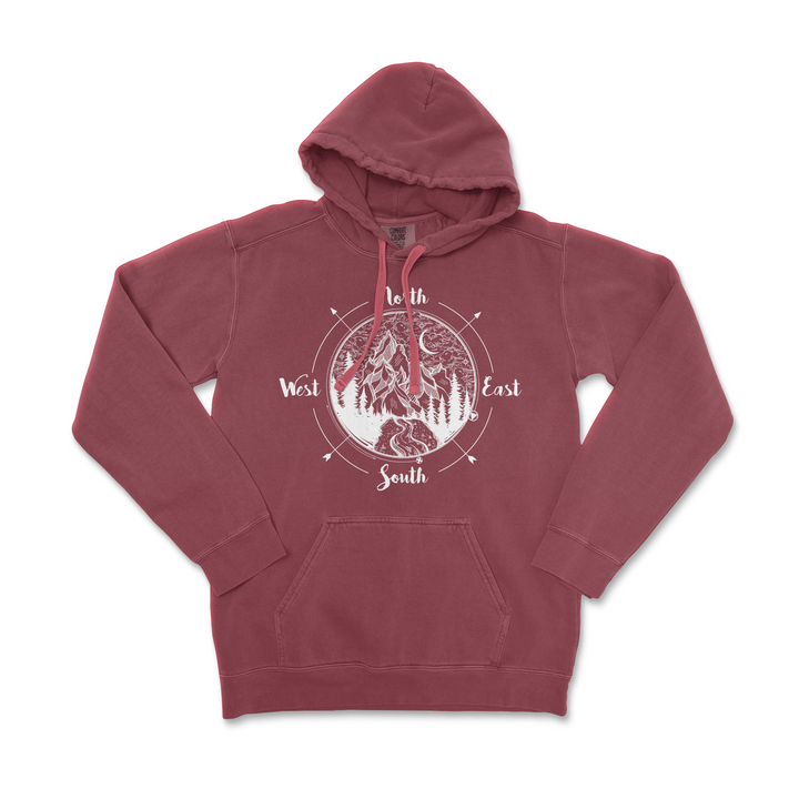 Compass National Park Comfort Colors Hoodie - S / Crimson - hoodie