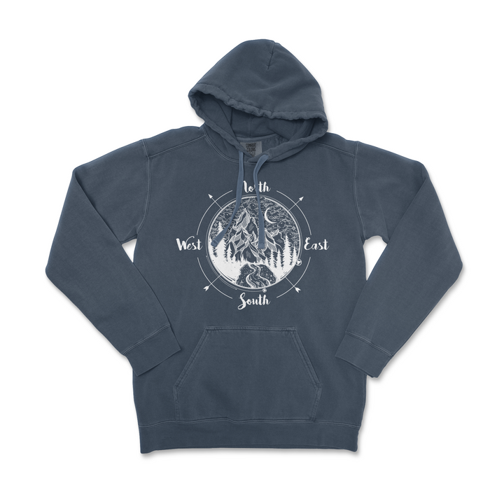 Compass National Park Comfort Colors Hoodie - S / Denim - hoodie