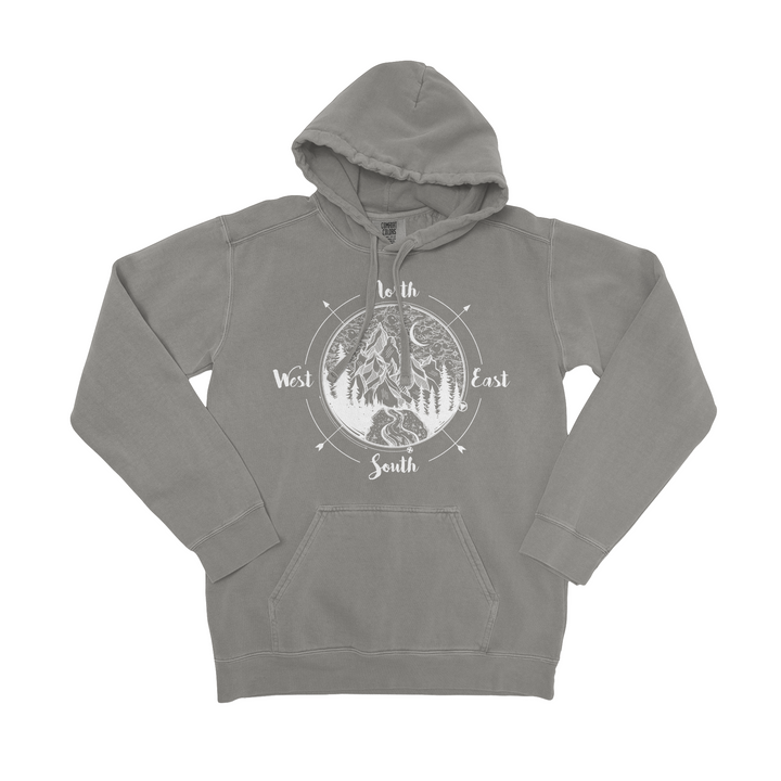 Compass National Park Comfort Colors Hoodie - S / Grey - hoodie