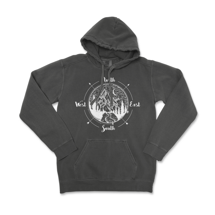 Compass National Park Comfort Colors Hoodie - S / Pepper - hoodie