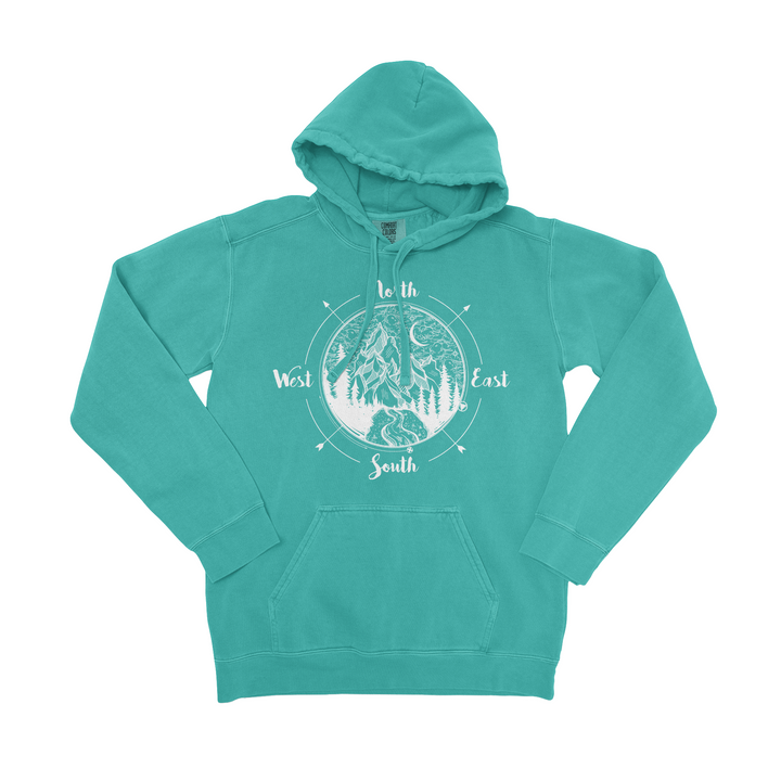 Compass National Park Comfort Colors Hoodie - S / Seafoam - hoodie