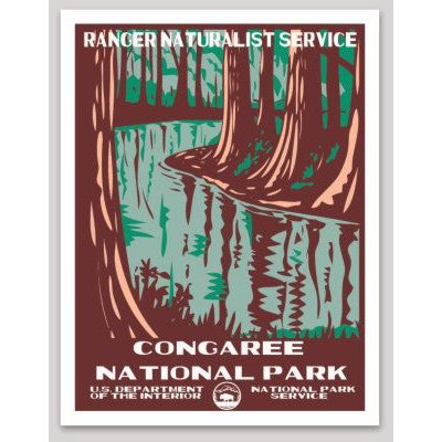 Congaree National Park WPA Sticker Large - sticker