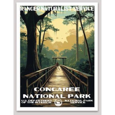 Congaree National Park WPA Sticker Large - sticker