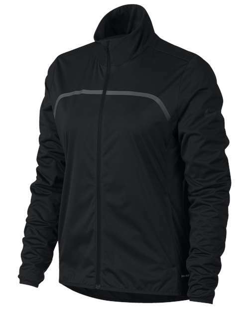 Black athletic jacket for screen printing and custom apparel by Conquer Canada