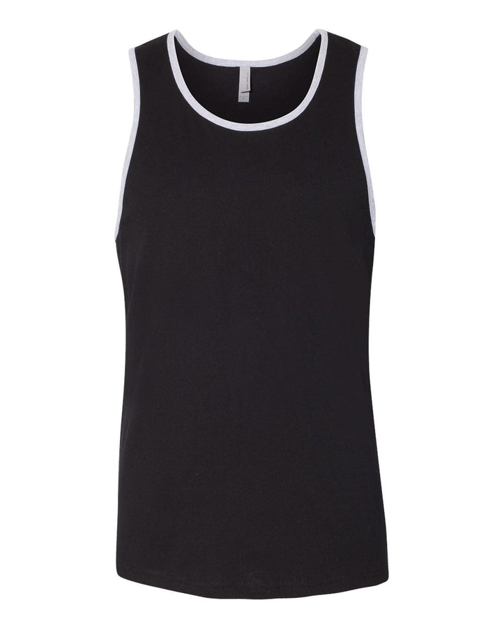 Cotton Muscle Tank 3633 - Black/ Heather Grey / XS - tank top