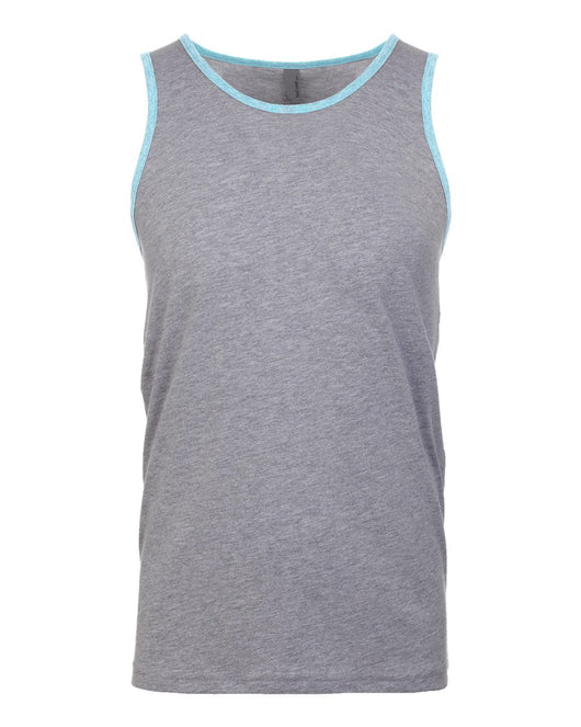 Cotton Muscle Tank 3633 - Heather Grey/ Cancun / XS - tank top