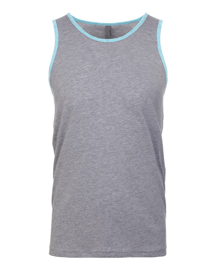 Cotton Muscle Tank 3633 - Heather Grey/ Cancun / XS - tank top