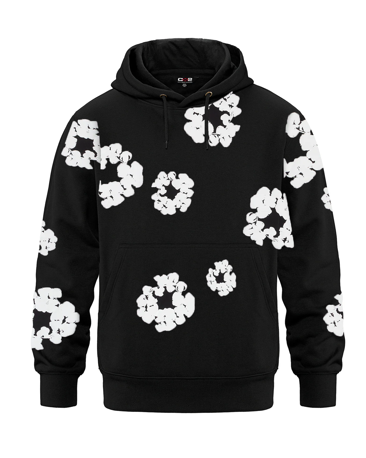 The Cotton Wreath Sweatshirt Hoodie – Black - XS - Sweatshirts & Hoodies