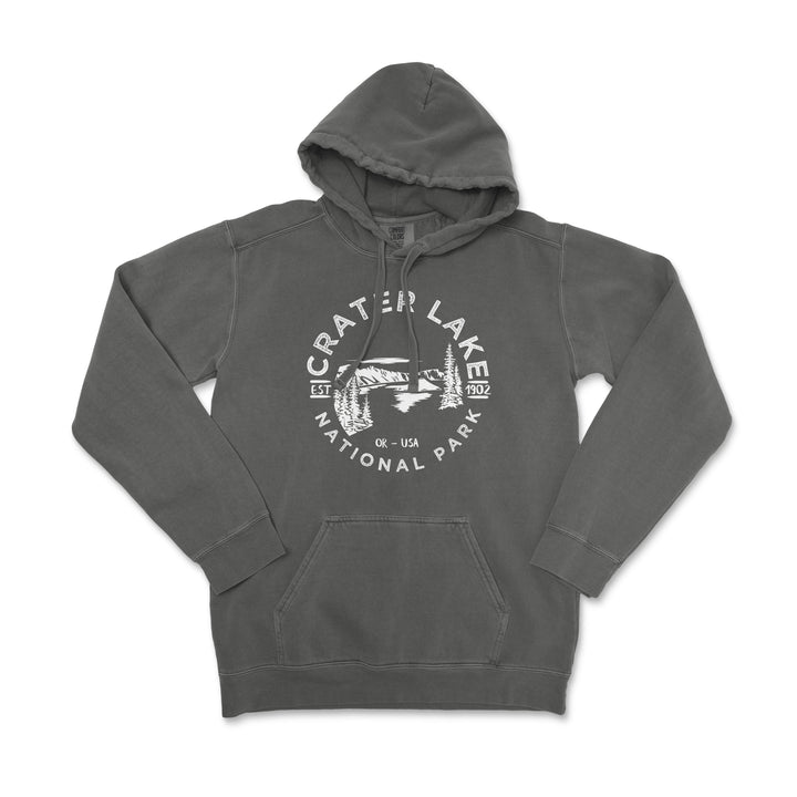 Crater Lake National Park Comfort Colors Hoodie - S / Pepper - hoodie