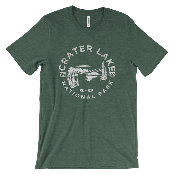 Crater Lake National Park T shirt - Heather Forest / S - tshirt