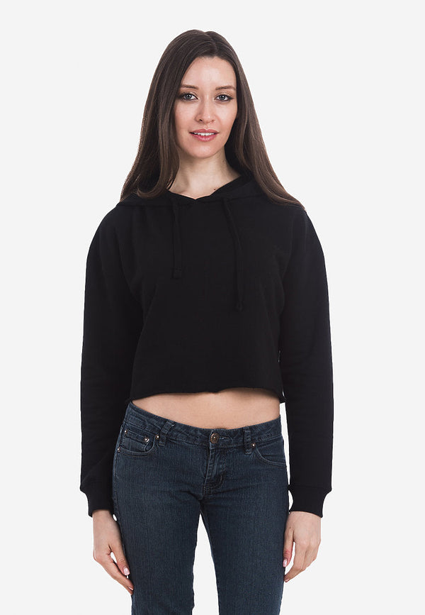 Crop Hoodie - LS12000 - Black / XS - Cropped Hoodie