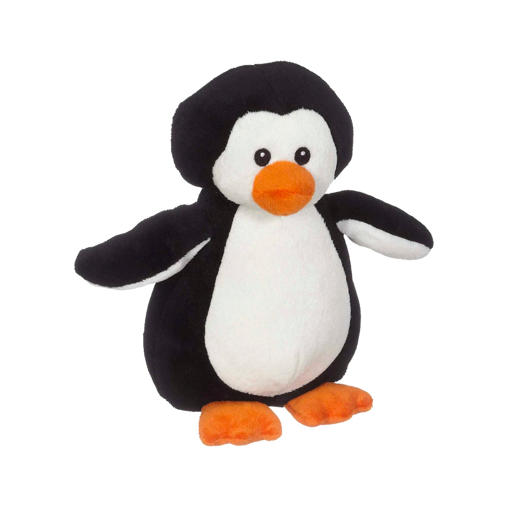 Stuffed penguin toy from Cuddle Pal Penguin Mini Plush collection with custom apparel option