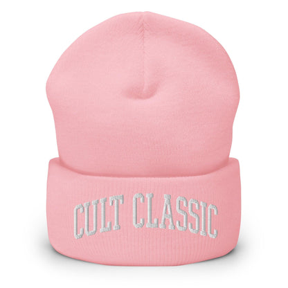 Cult Classic Embroidered Knit Cuffed Beanie - Baby Pink