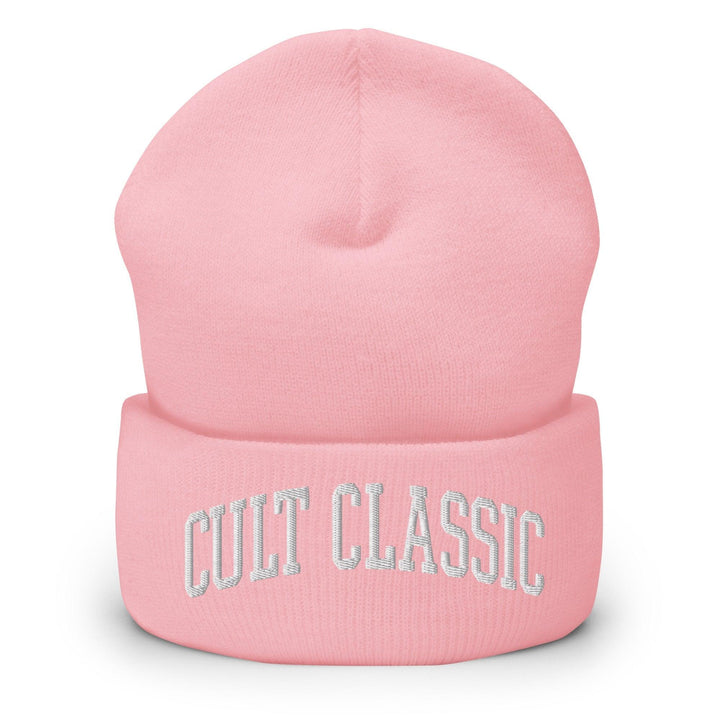 Cult Classic Embroidered Knit Cuffed Beanie - Baby Pink