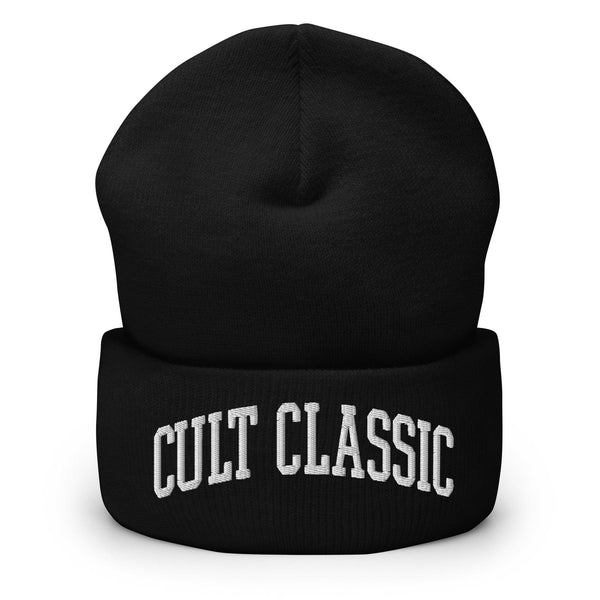Cult Classic Embroidered Knit Cuffed Beanie - Black