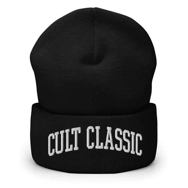 Cult Classic Embroidered Knit Cuffed Beanie - Black