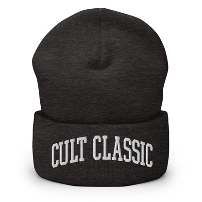 Cult Classic Embroidered Knit Cuffed Beanie - Dark Grey