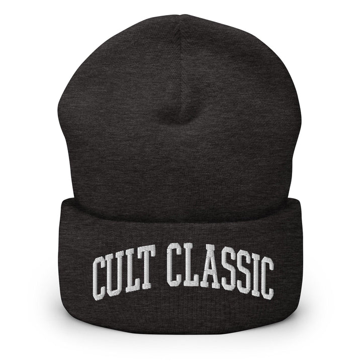 Cult Classic Embroidered Knit Cuffed Beanie - Dark Grey