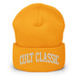 Cult Classic Embroidered Knit Cuffed Beanie - Gold