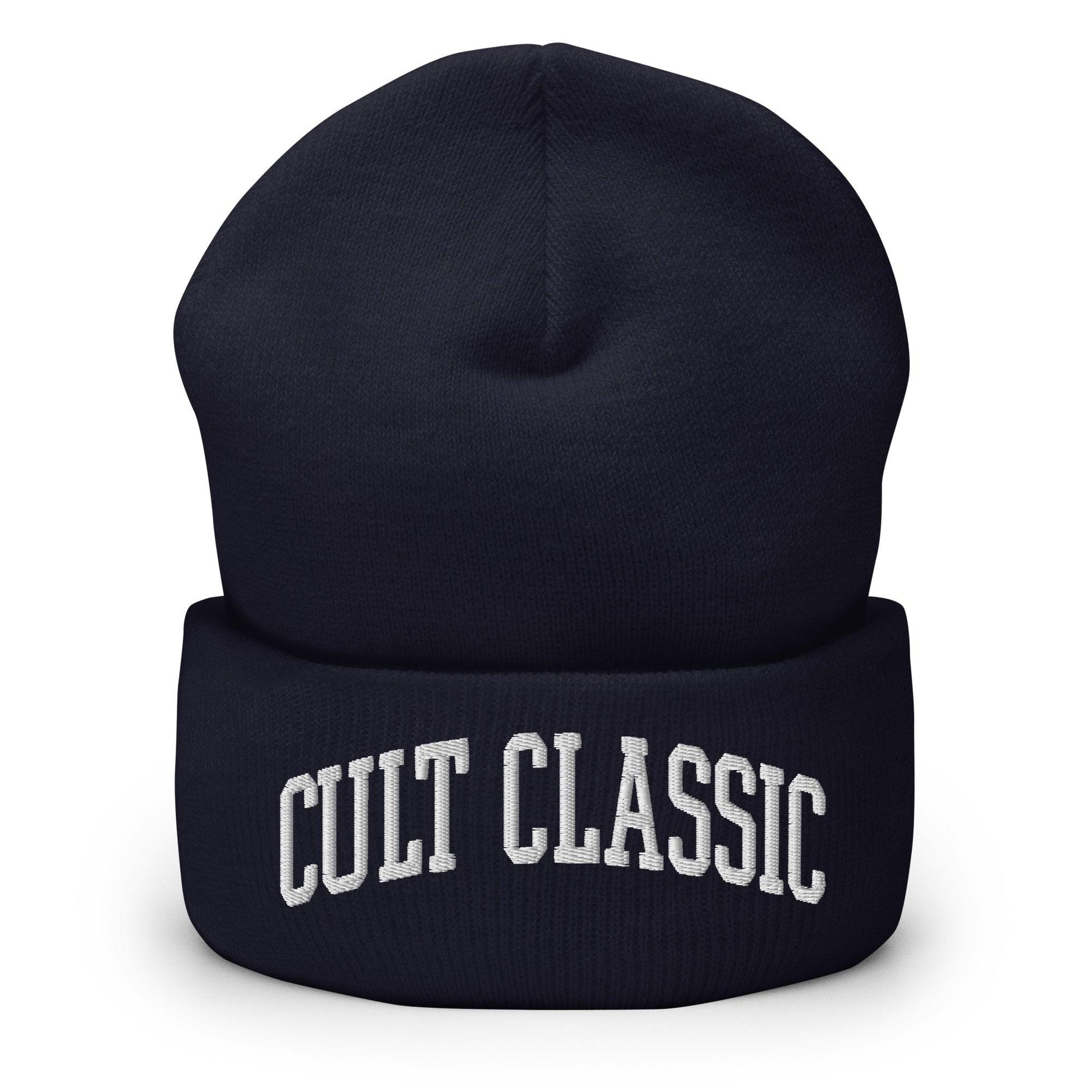 Cult Classic Embroidered Knit Cuffed Beanie - Navy